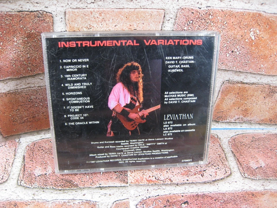 David T Chastain - Instrumental Variations CD (Leviathan Records, 1987) OOP — 第 3/4 张图片
