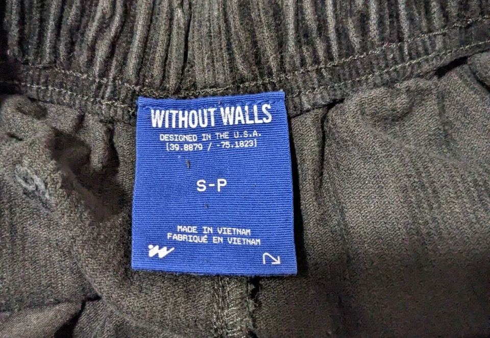 Pantalones Cortos Sin Paredes Pana Para Hombres Negro Carga 4 Bolsillos Gorpcore Cinturón S-P Foto 3 de 4