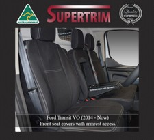 Front Bench Bucket Seat Covers Ford Transit VN Single Cab 2014-Now neoprene