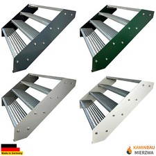 Premium Treppe 4 Stufen Breite 600-1400mm Höhe 760mm Garten Terrasse Außentreppe