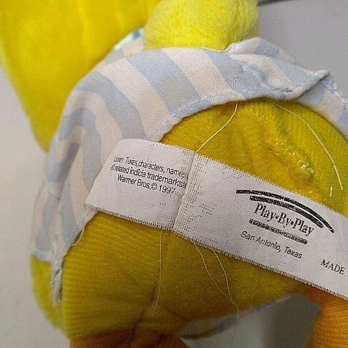 VTG Tweety Bird Bedtime Pajamas Sylvester Slippers Plush Play By Play 17” 1997 - Picture 6 of 8