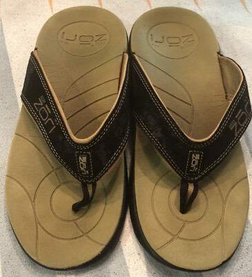 Neat Feat Men's Zori Sport Orthotic Slip-On Sandals Size 8 M Brown/Black