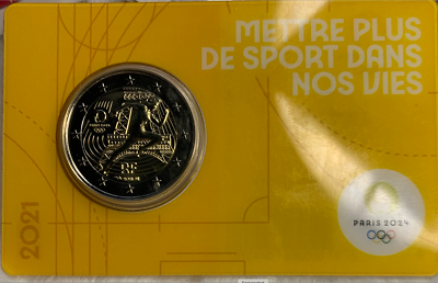 Limited Edition: Paris 2024 Olympic 2 Euro Coin - Stunning Yellow