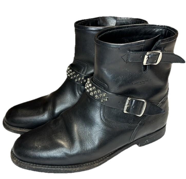 Stivali donna Saint Laurent taglia 38 borchie moto biker rock ottime condizioni gotici