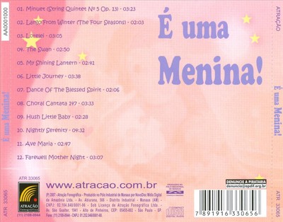 VARIOUS ARTISTS - COLECAO AS PRIMEIRAS MUSICAS DO BEBE: E UM MENINA NEW CD