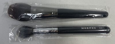 Lot of 2 MORPHE Makeup Brushes - E52 Premium Tapered & M448 Pointed Powder Brush
