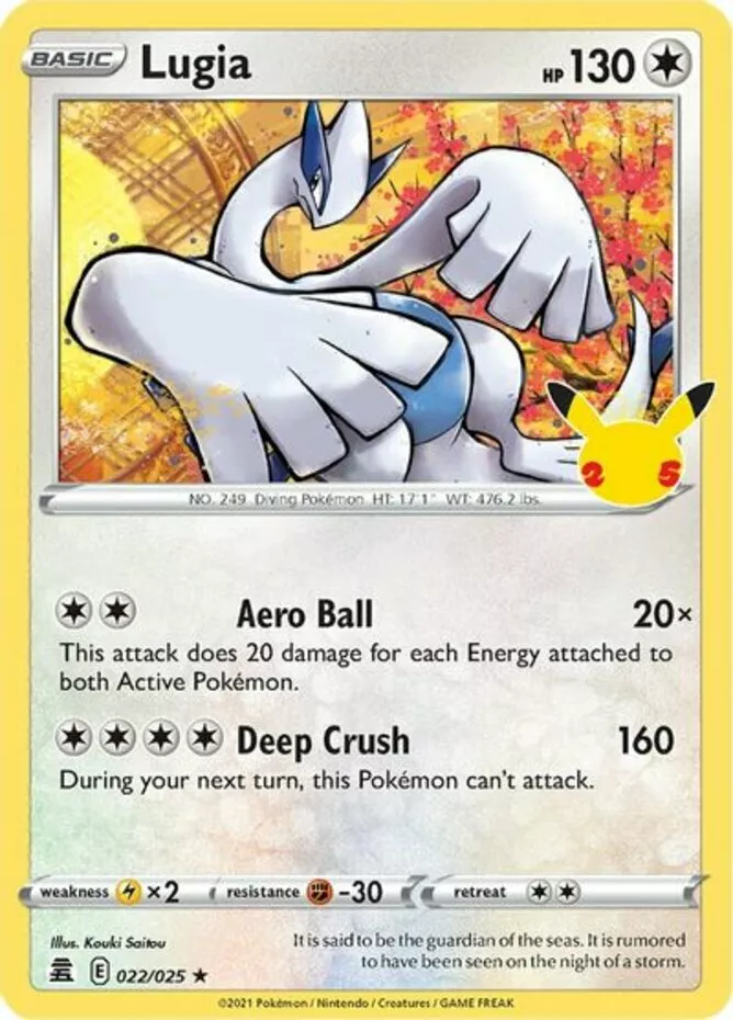 Lugia & Ho-oh - Pokemon Celebration Card Lot - Legendary Holo Foil -  022/025 & 001/027