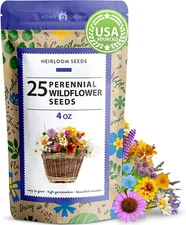 120000+ Wildflower Seeds Bulk: (4Oz) Perennial Wild Flower Seeds for Planting M