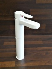 Rubinetteria Lavabo Bianco (Ral 9010), Miscelatore Monocomando, Hoher Beccuccio,