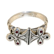 2384 Antique Silver Berber Ring .Morocco