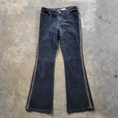 Lazer Jeans Y2K corduroy Laced Flare Leg Size 5 27x28