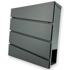 V16 - CASSETTA POSTA POSTALE MURO LETTERE GIORNALE ANTRACITE CHIAVI IMPERMEABILE