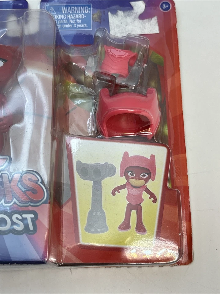 NEW PJ Mask Hero Boost Figure Set w/ Accessories Owlette Binoculars Sticky Splat - Imagem 4 de 4