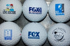 Set of 6 GOLF BALL Collectible RADIO TV SHOW TV CHANNEL