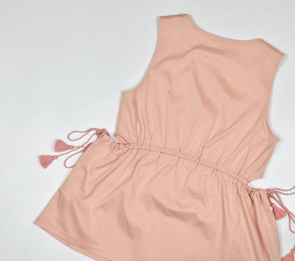 CLUB MONACO by Ralph Lauren Damen Janou Top T-Shirt Trikot Baumwolle Quasten ... - Bild 4 von 4