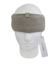 NWT Calvin Klein Womens Sherpa Lined Basket Stitch Headband OSFA Almond 44