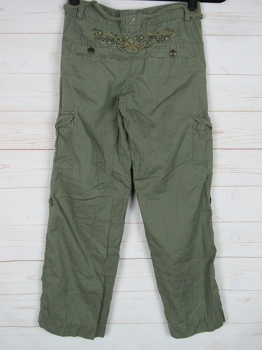 Faded Glory Girls Green Floral Pants w/Adjustable Waist & Legs Size 8 W2054 - Picture 5 of 6