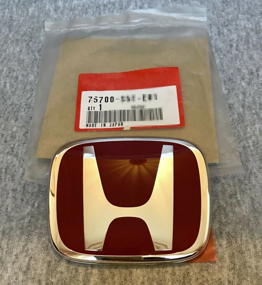 3PCS/Red H Emblem Front Rear Steering Badge Fit For Honda CIVIC EXS SI 2006-2015 - Image 3 of 4
