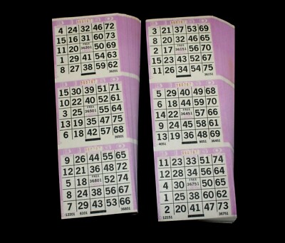 BINGO PAPER Cards Sheets 3 on 4 Purple Border - 50 packs