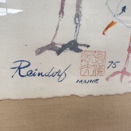 Samuel Reindorf 1975 Vintage Watercolor Monhegan Birds Maine 17x21" Original Art - Picture 4 of 15