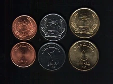 Afghanistan 1 2 5 AAFGHANIS x 3 Pcs Set 2004 New Mosque UNC Money COIN US Forces