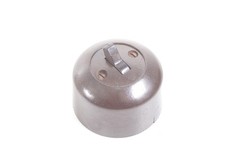 alter Bakelit Schalter Aufputz Kippschalter rund art deco loft design