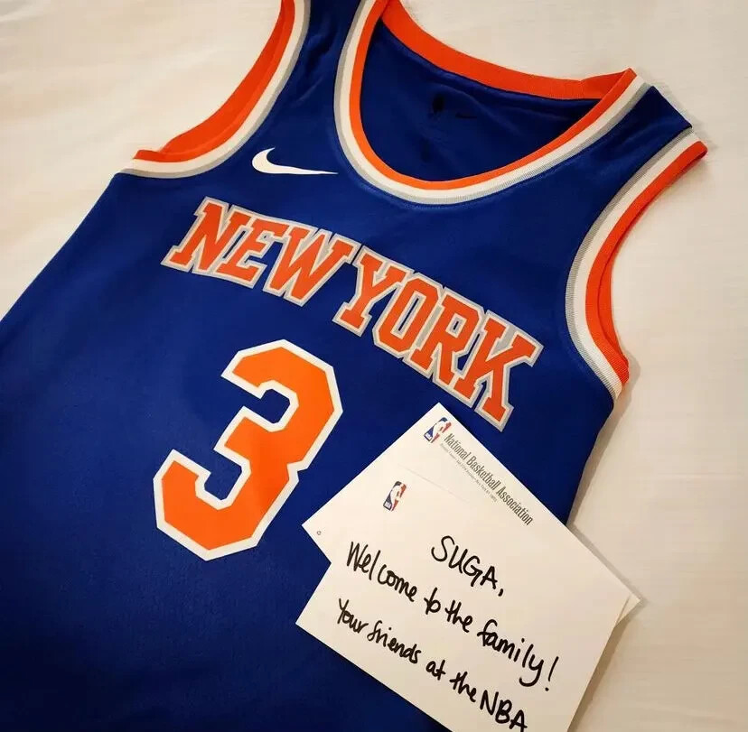 BTS SUGA Knicks Baskebtall Jersey Army Merch Shirt Perfect