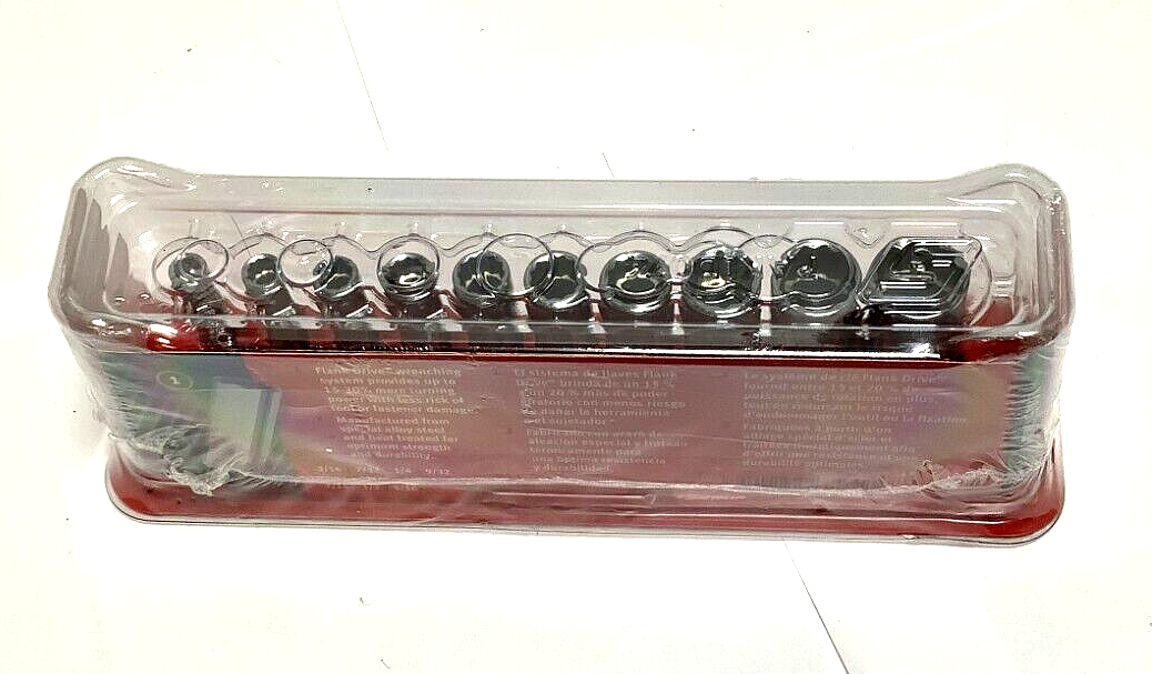 NEW Snapon™ 1/4" drive 3/16" to 9/16" 10pc 12point Deep Socket SET