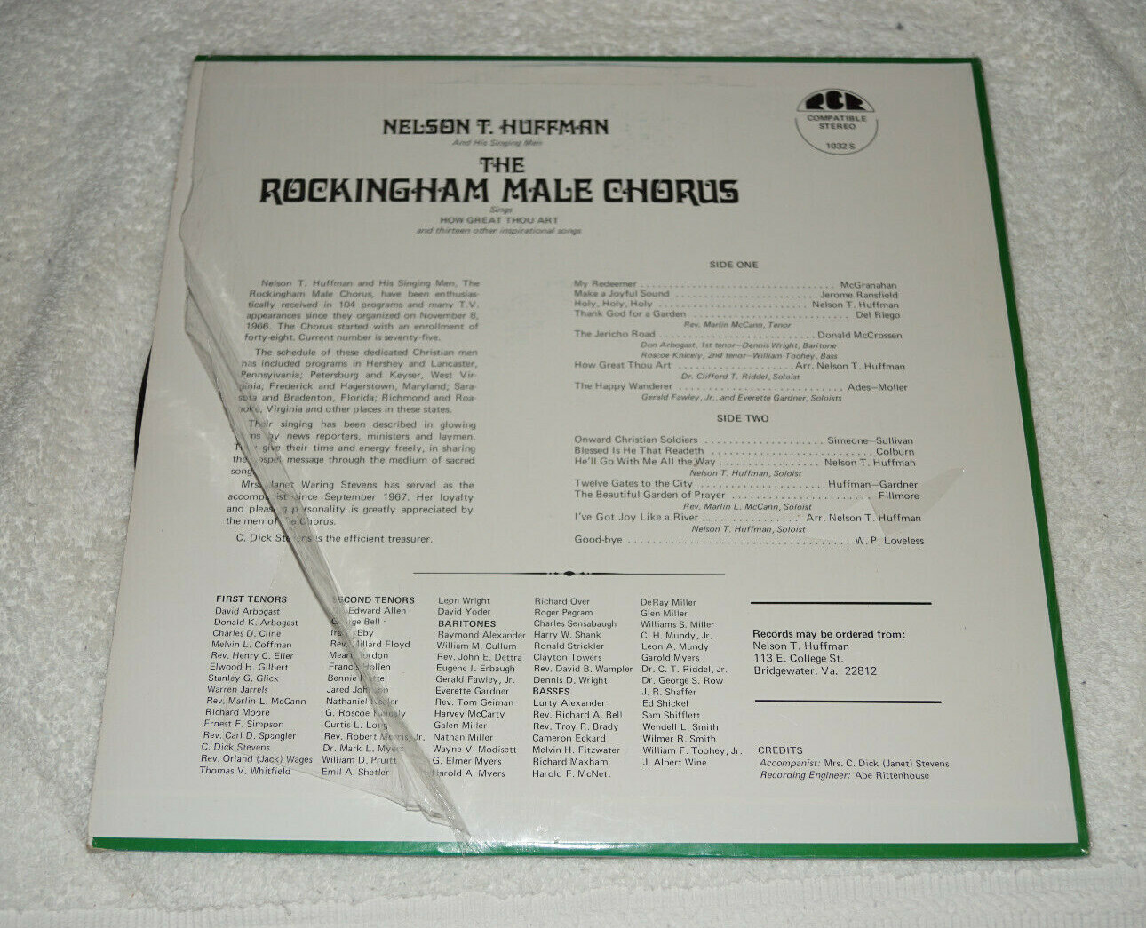 LP Rockingham Male Chorus Nelson T Huffman How Great Thou Art eBay