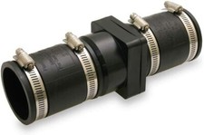 Plastic Sump Pump Check Valve with PVC Adapters and Stainless Steel Clamps