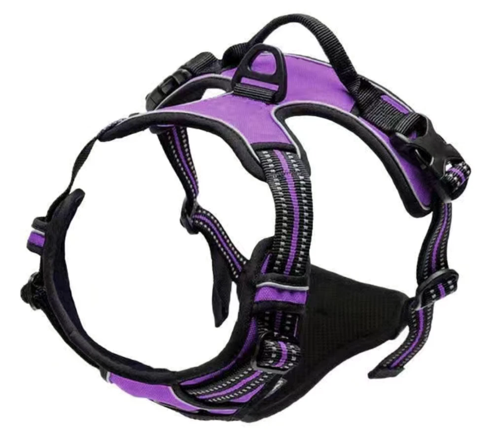 Dog Harness & Training Leash No Pull Control Adjustable Large Handle Heavy Duty