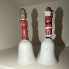 Ceramic Hand Painted Christmas Bell Ornaments, Santa & Mrs Claus, Multicolor 2pk — photo 2