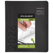 AT-A-GLANCE GLANCE 2026 Planner Monthly 9 x 11 Large Contemporary Charcoal