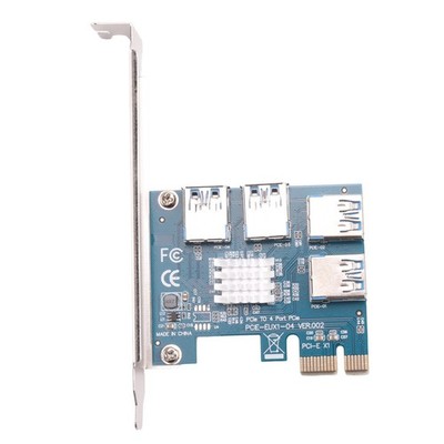 PCI Express Card Multiplier PCIE 1 Bis 4 USB GPU X1 X16 PCI-E Riser Card Gr2988