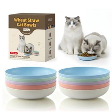 OLULU 10 Pack Cat Bowls, Whisker Friendly Kitten Dishes, Durable multicolor