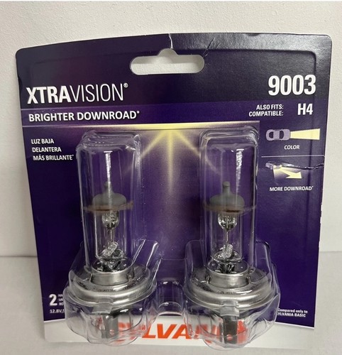 SYLVANIA 9003 H4 XtraVision Halogen Headlight Bulb, 2 Bulbs (BULK BUY AVAILABLE) - Picture 2 of 3