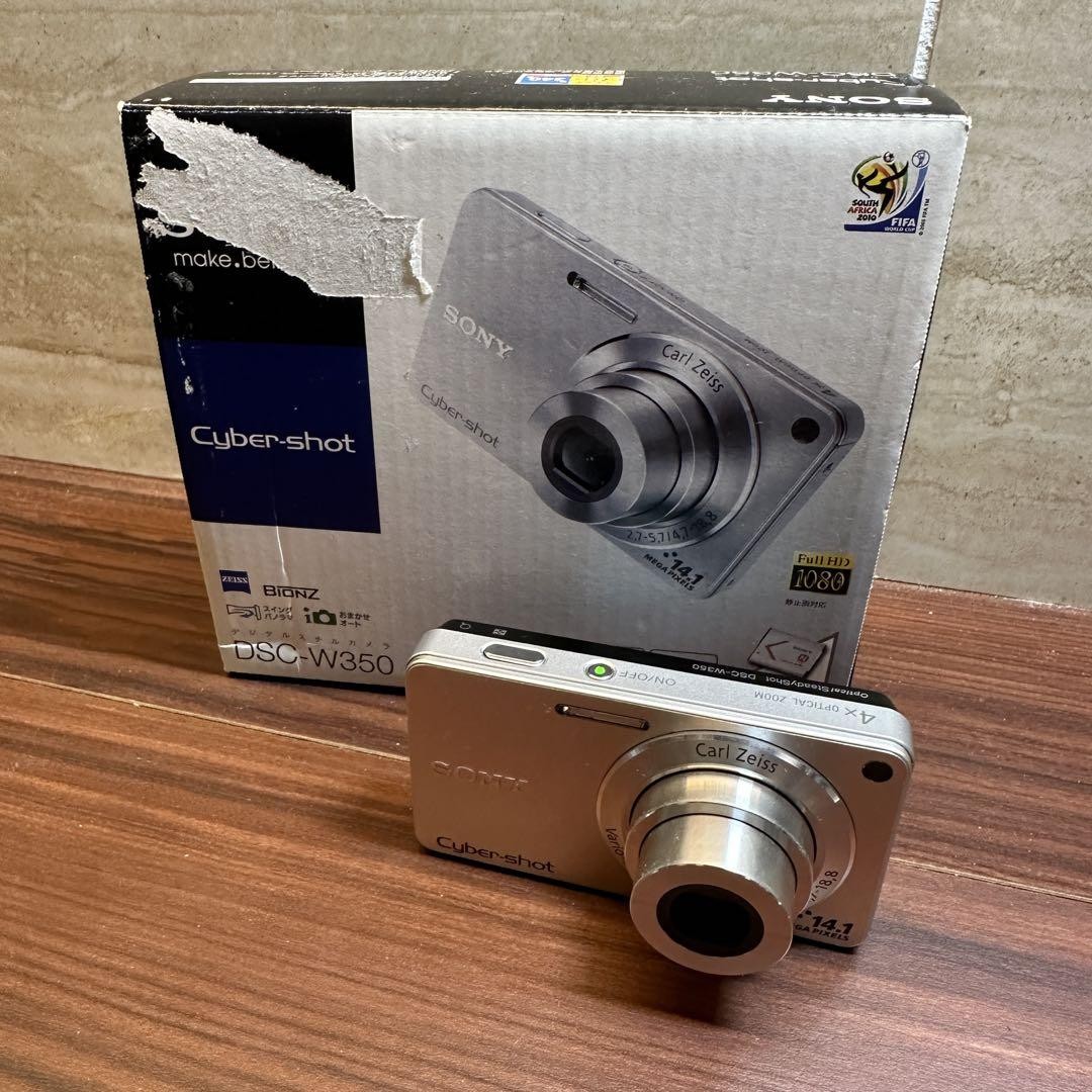 Sony Cyber-Shot DSC-W350 Digital Camera Carl Zeiss Lens Used