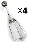 Norpro ½ Tbsp. Stainless Steel Spring Action Scoop, 7 ½ Inches (4-Pack)