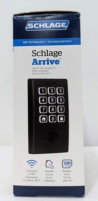 Schlage Arrive Smart Wi Fi Deadbolt Lock w/ Keypad - Century Trim | Matte Black