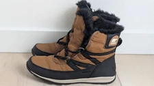 Sorel Whitney Short Lace Waterproof Insulated Winter Boot Womens 8 Brown Black