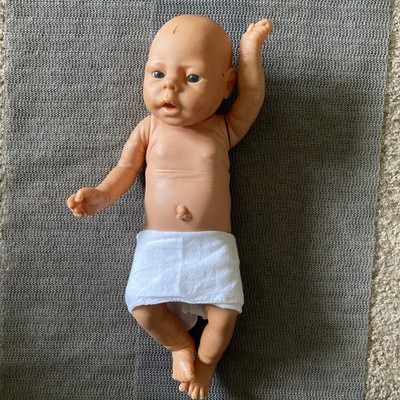 Berjusa Anatomically Correct Baby Boy Doll Vintage Infant Newborn Vinyl 80s. 18 
