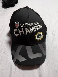 Green Bay Packers NFL Reebok XLV Super Bowl Champions Black OSFM Cap Hat