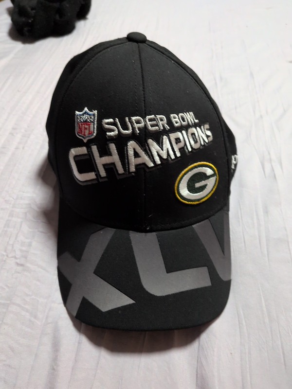 Green Bay Packers NFL Reebok XLV Super Bowl Champions Black OSFM Cap Hat