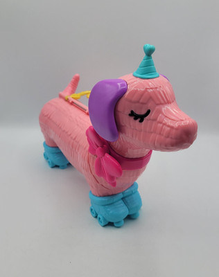 Polly Pocket Puppy Party Playset Compact Miniature Dachshund Birthday Dog W/13 A