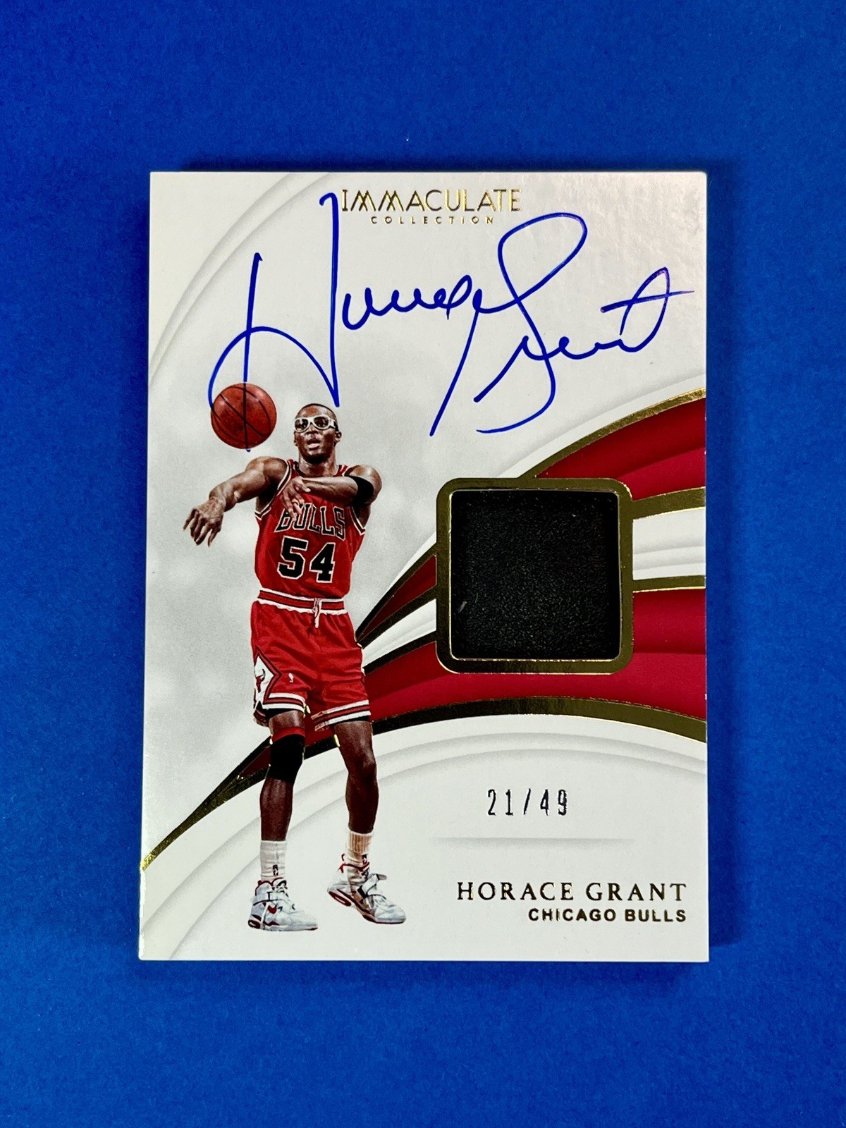 2018-19 Immaculate Horace Grant Game Used Shoe Sneaker Auto 21/49 Bulls