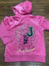 Juicy Couture 2010 Girls 18-24M Pink Velour Zip Hoodie Jacket NWT