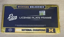 Michigan Wolverines 2023 National Champions 3D Metal License Plate Tag Frame