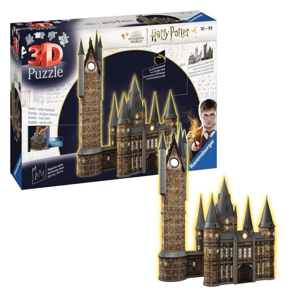 Rompecabezas Ravensburger Castillo de Hogwarts Torre de Astronomía Harry Potter Edición Noche
