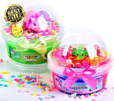 Axolotl Slime Kit,2 Pack Colorful Cloud & Foam Slime for Kids, Scented Premade S