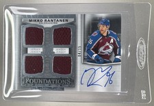 Mikko Rantanen 2024 Upper Deck The Cup Foundations Quad Jersey Patch Auto /15